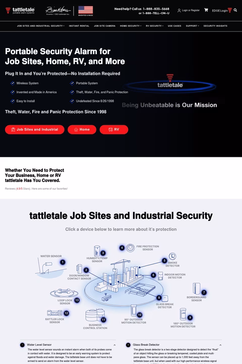 Tattletale-Portable-Alarm-Systems Homepage 1440px