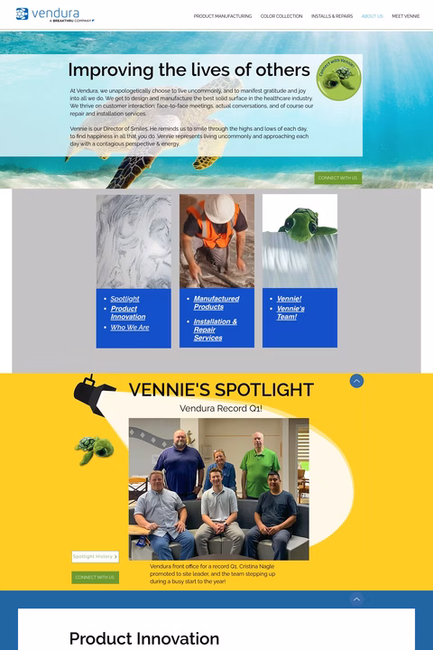 Vendura Industries Homepage 1440px