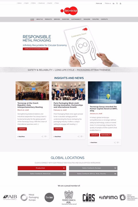Tecnocap Homepage 1440px