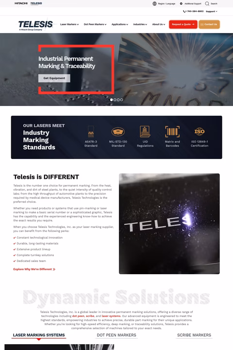 Telesis-Technologies Homepage 1440px