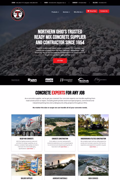 Terminal-Ready-Mix Homepage 1440px