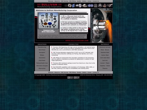 Sullivan Manufacturing Corporation Homepage 1440px