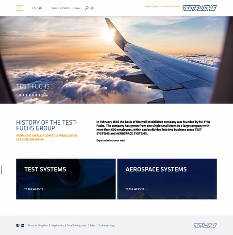 Test-Fuchs Homepage 1440px