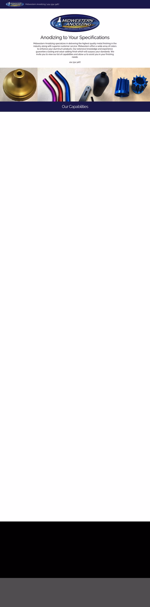Midwestern Anodizing Corporation Homepage 1440px
