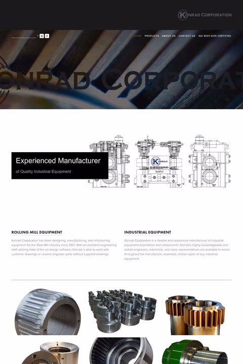 Konrad Corporation Homepage 1440px
