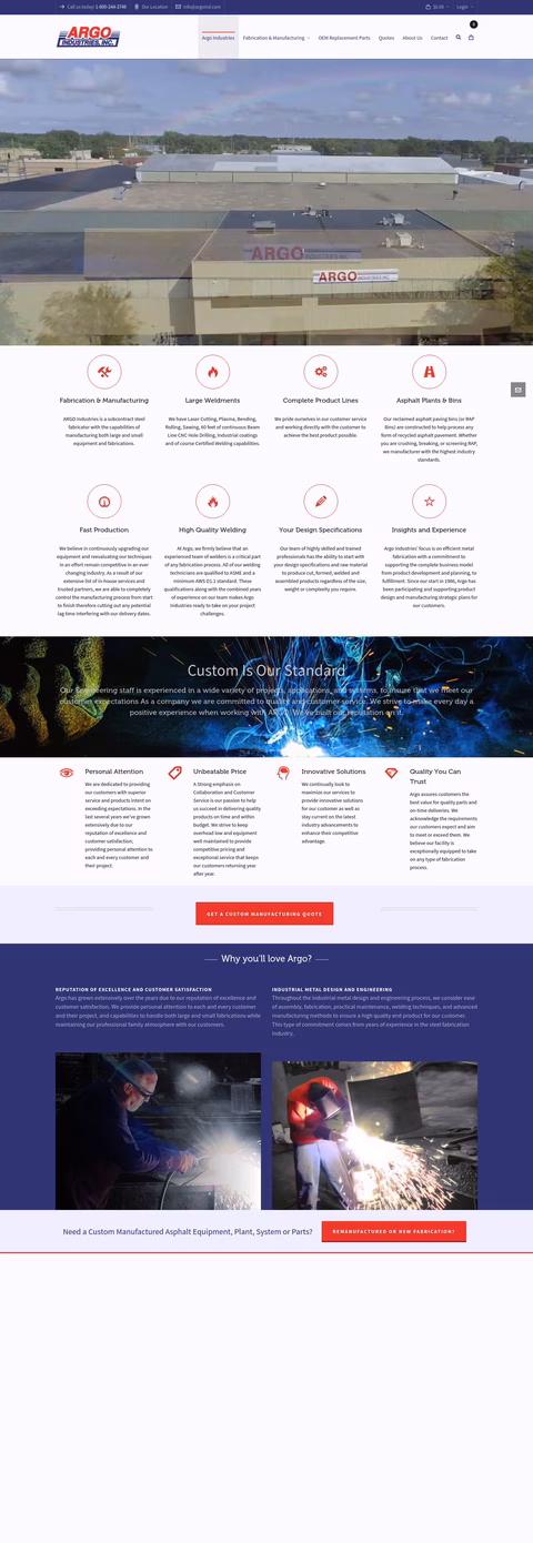 Argo Industries Homepage 1440px