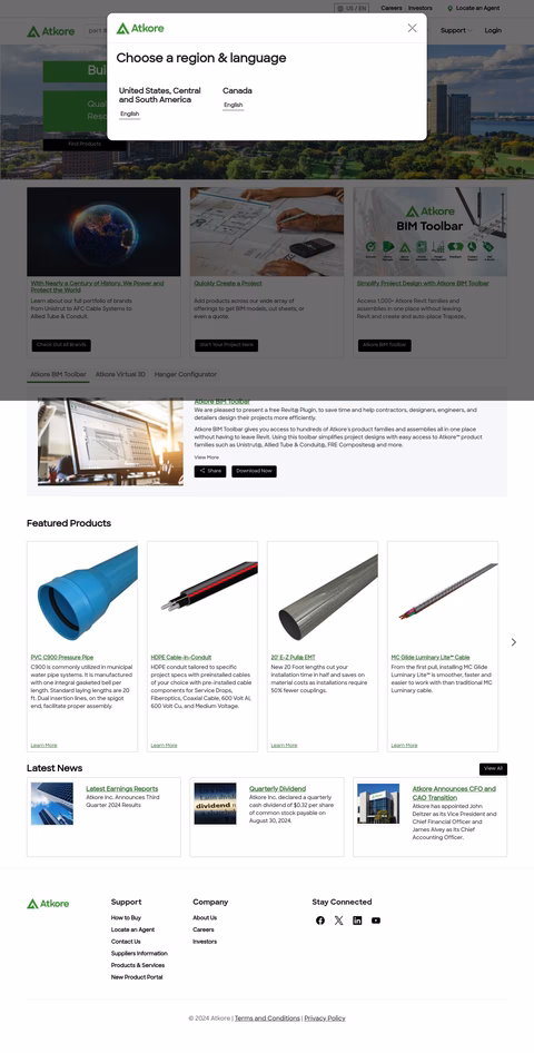 Atkore Homepage 1440px