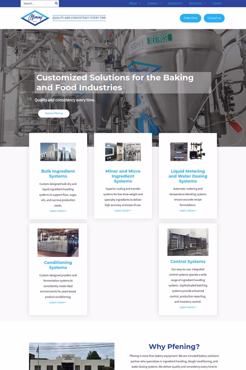 The-Fred-D-Pfening-Company Homepage 1440px