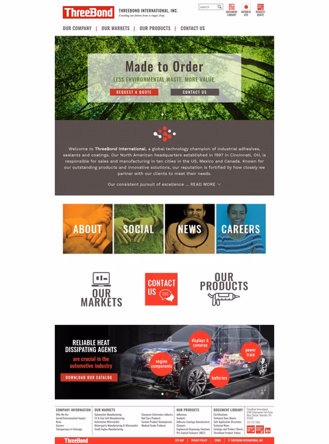 Threebond-International Homepage 1440px