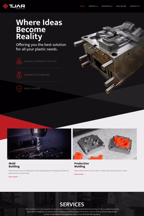 Tjar-Innovations Homepage 1440px