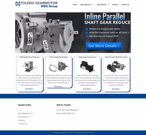 Toledo-Gearmotor Homepage 1440px
