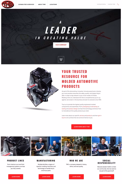 Toledo-Molding-Die Homepage 1440px