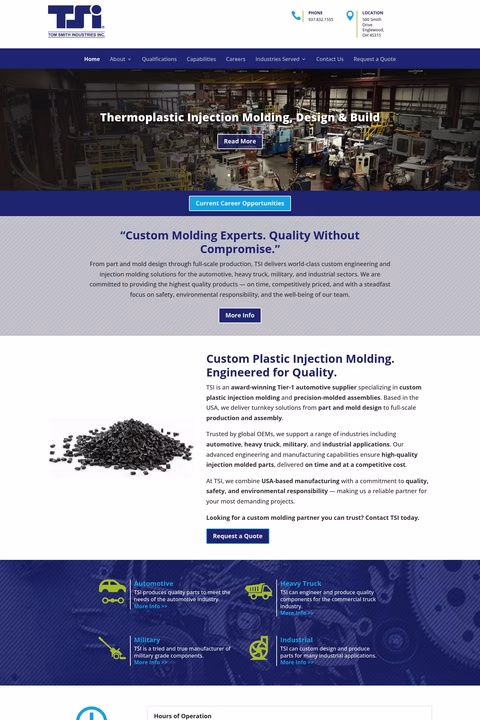 Tom-Smith-Industries Homepage 1440px