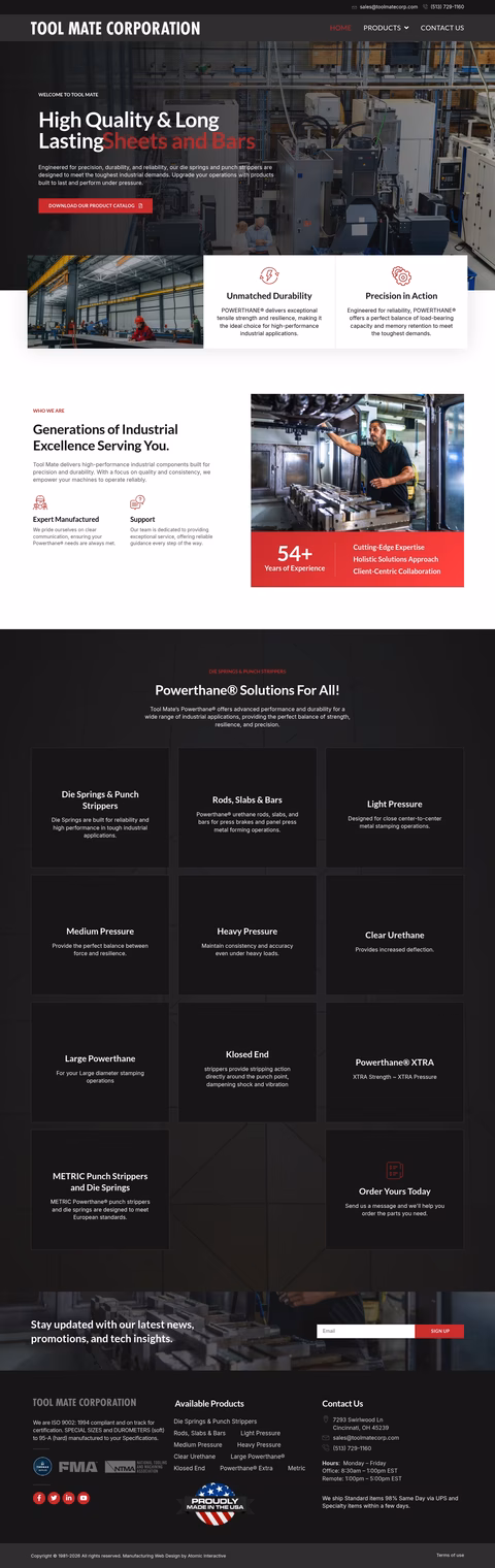 Tool-Mate Homepage 1440px