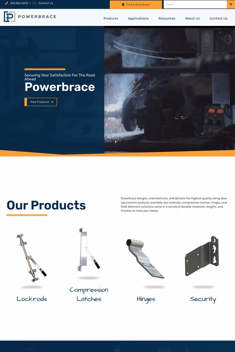 Powerbrace Corporation Homepage 1440px
