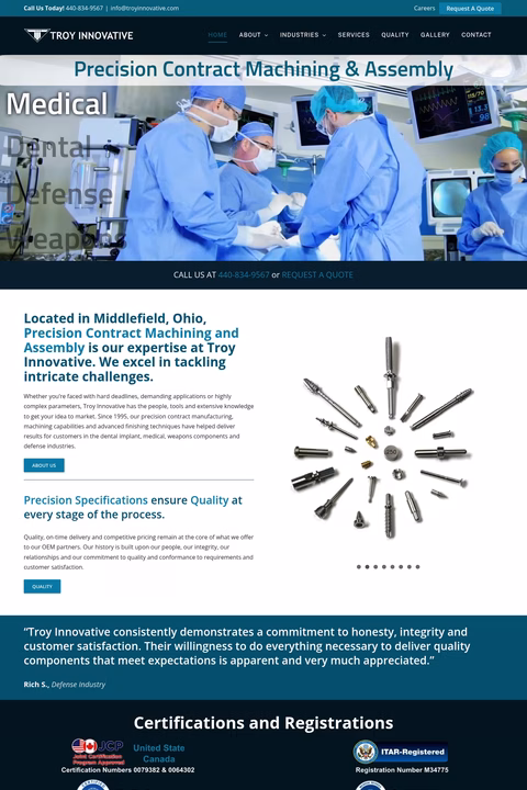 Troy-Innovative-Instrument Homepage 1440px