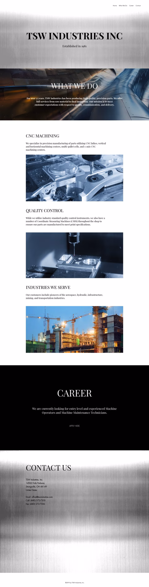Tsw-Industries Homepage 1440px