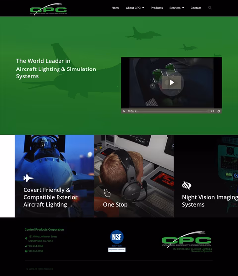 Control Products Corporation Homepage 1440px