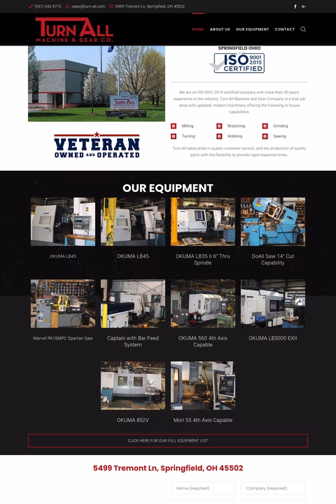 Turn-All-Machine-Gear-Company Homepage 1440px