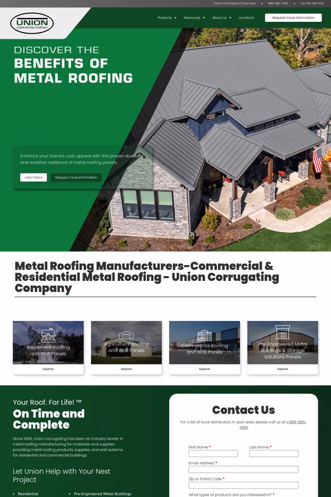 Union-Corrugating-Company Homepage 1440px