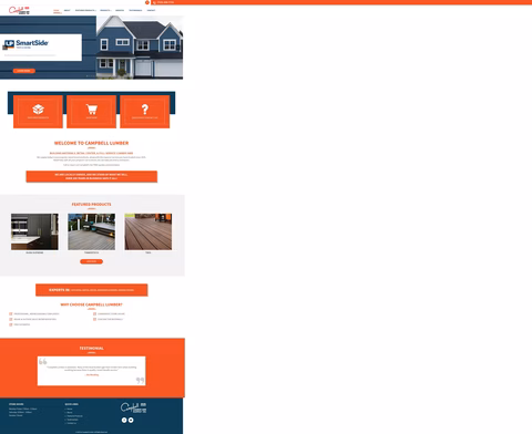 Campbell Lumber Supply Co Homepage 1440px
