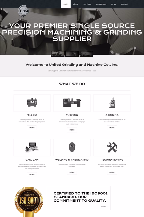 United-Grinding-Machine Homepage 1440px