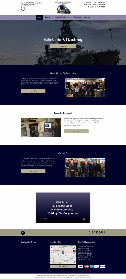 Us-Alloy-Die-Corporation Homepage 1440px