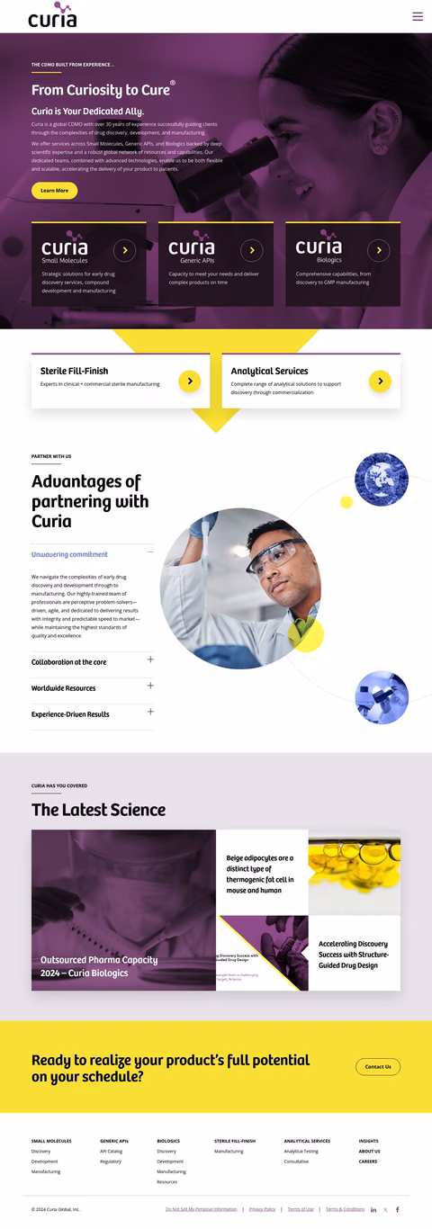 Curia Homepage 1440px