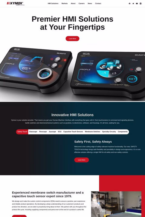 Xymox Technologies Inc Homepage 1440px