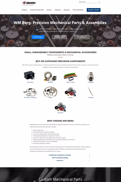Wm Berg Inc Homepage 1440px