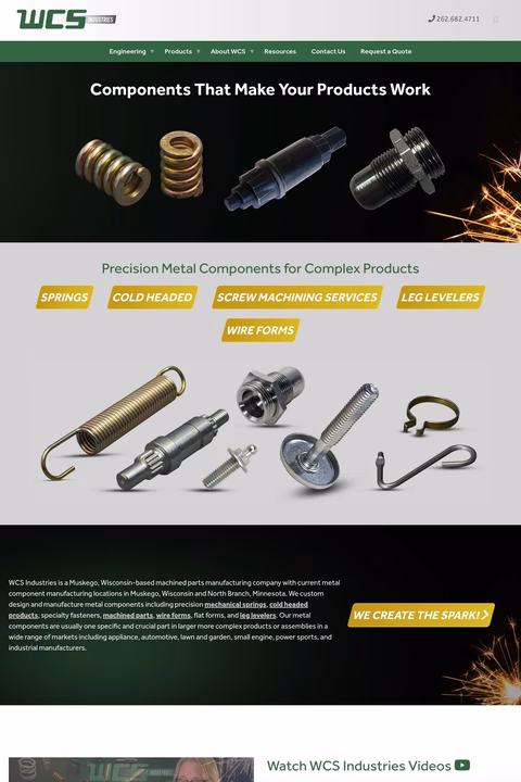 Wisconsin Coil Spring Homepage 1440px