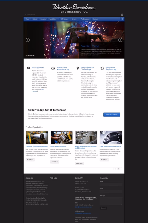 Wenthe Davidson Engineering Homepage 1440px