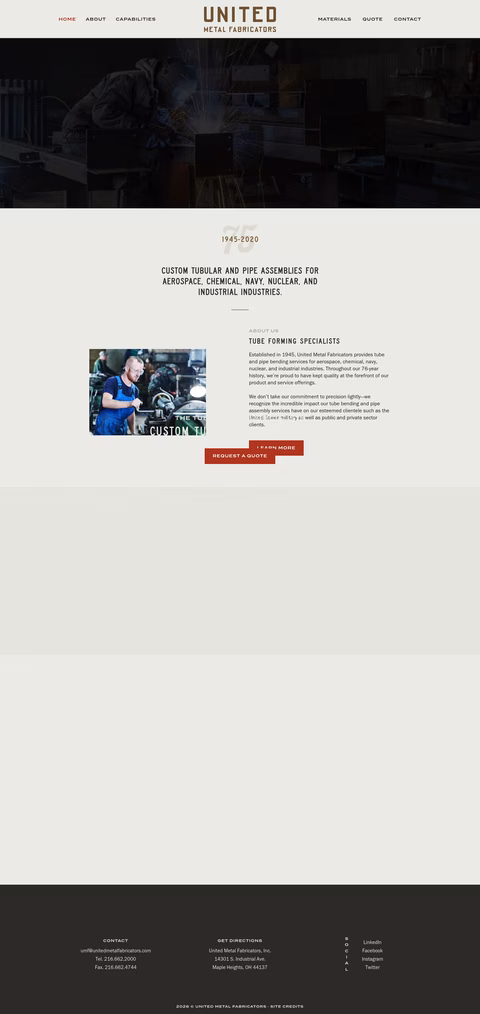 United-Metal-Fabricators Homepage 1440px