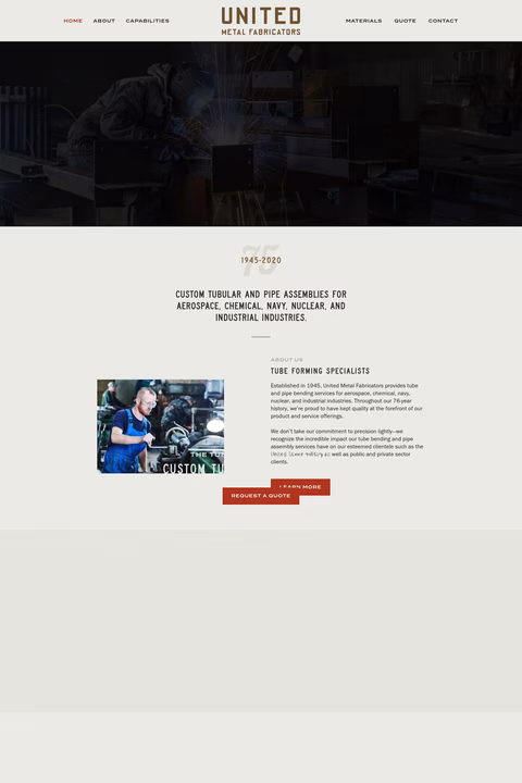 United-Metal-Fabricators Homepage 1440px