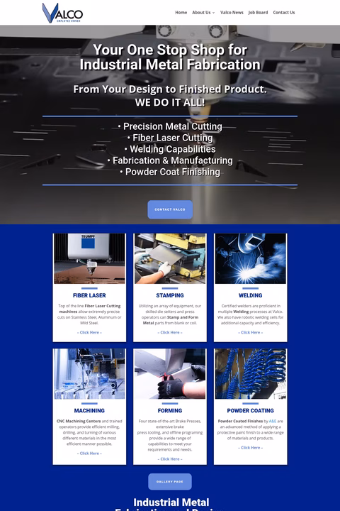 Valco-Industries Homepage 1440px