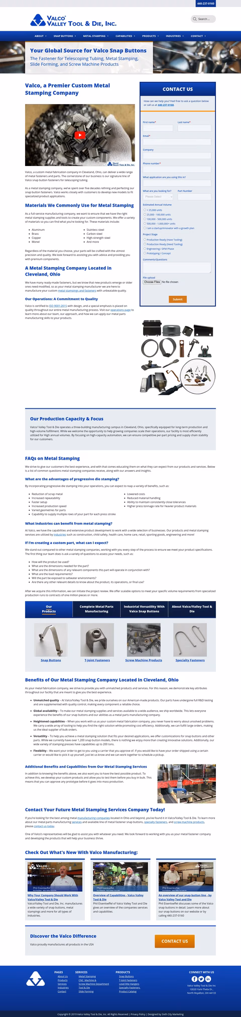 Valco-Valley-Tool-Die Homepage 1440px