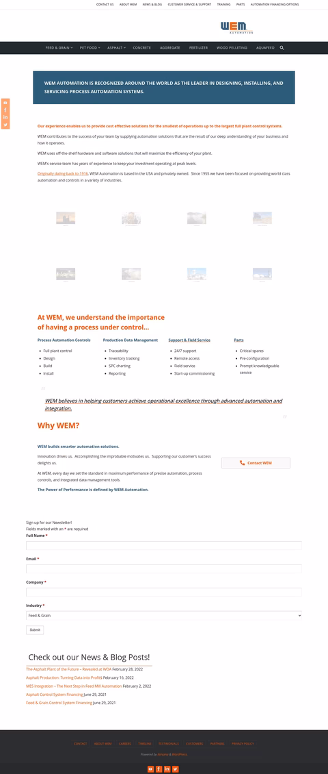 Wem Automation Inc Homepage 1440px