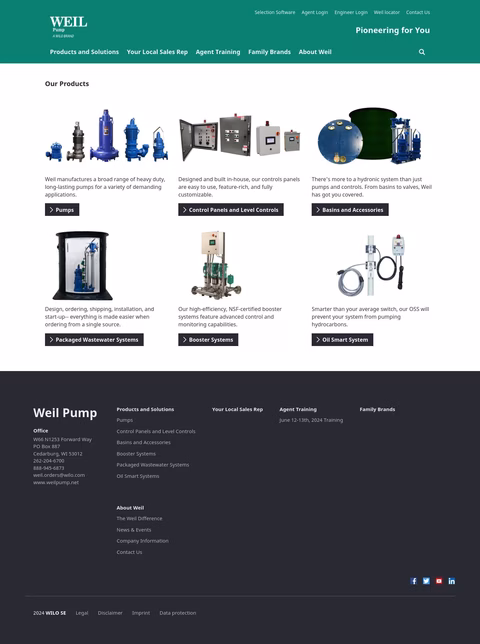 Weil Pump Homepage 1440px