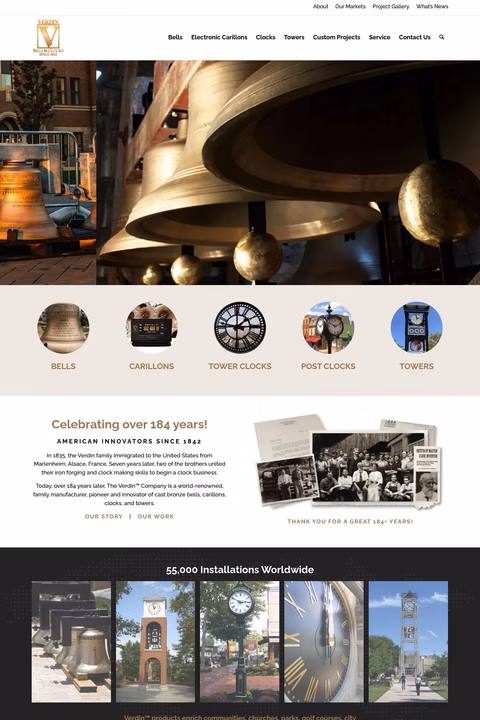 Verdin-Bells-Clocks Homepage 1440px