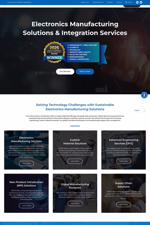 Vexos Homepage 1440px