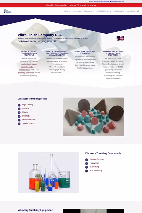 Vibra-Finish-Company Homepage 1440px