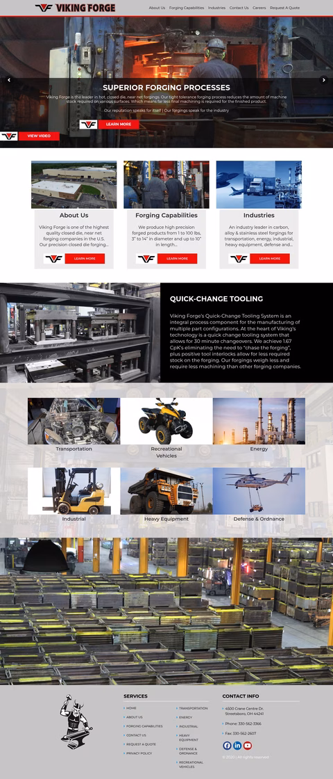 Viking-Forge Homepage 1440px