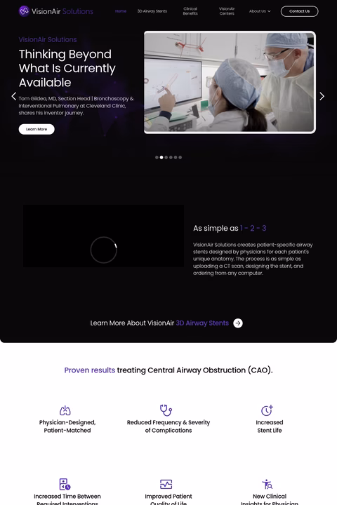 Visionair-Solutions Homepage 1440px