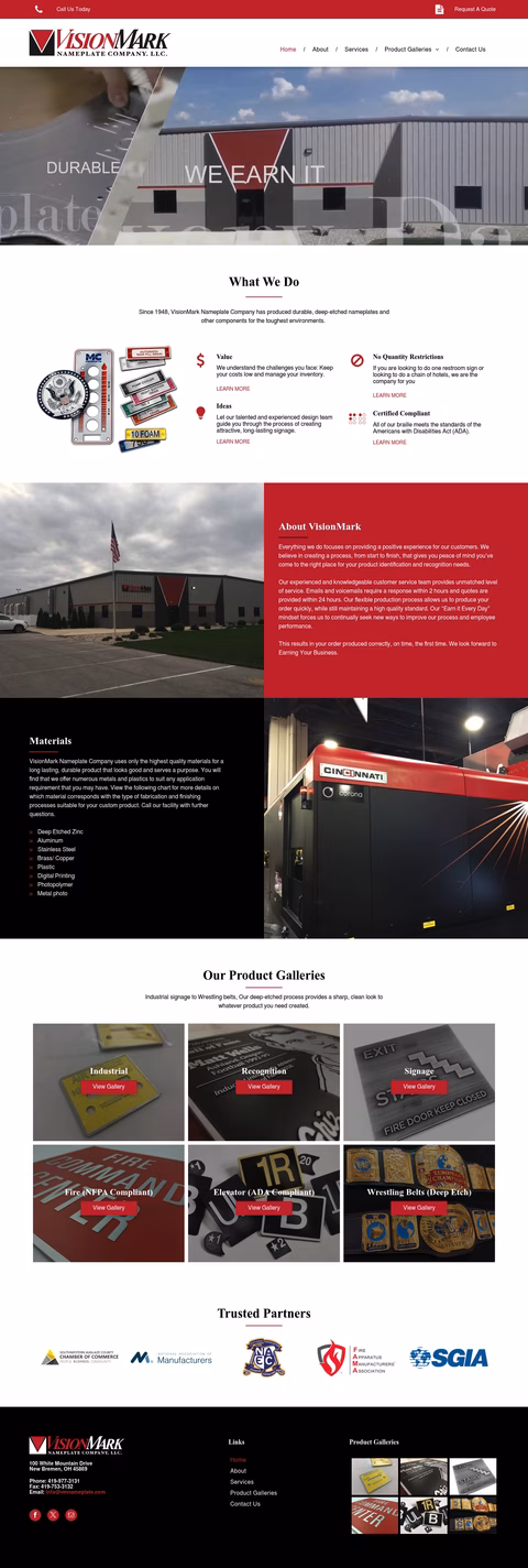 Visionmark-Nameplate-Company Homepage 1440px