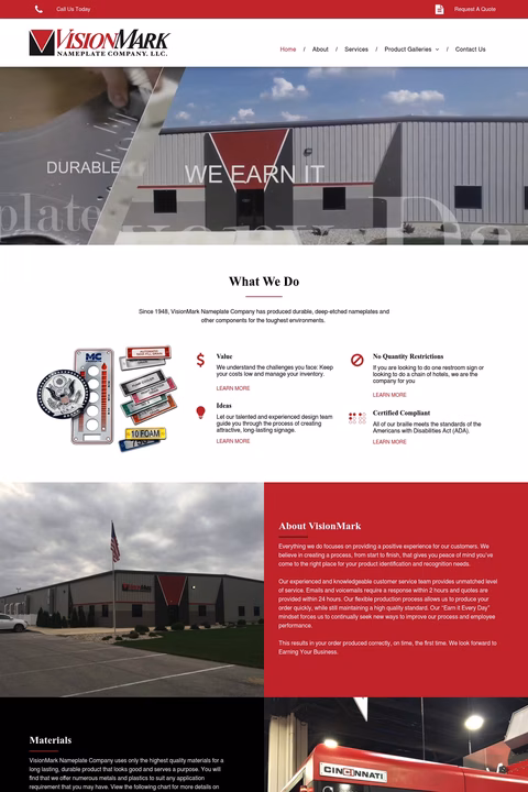 Visionmark-Nameplate-Company Homepage 1440px