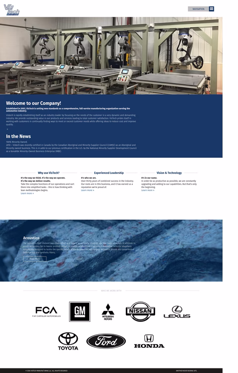 Vistech-Manufacturing Homepage 1440px