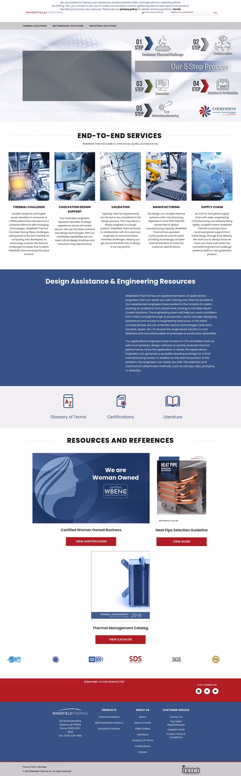 Wakefield Thermal Homepage 1440px