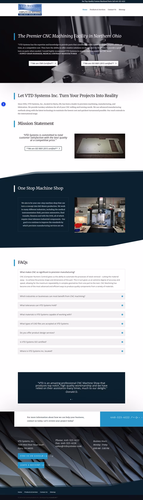 Vtd-Systems Homepage 1440px