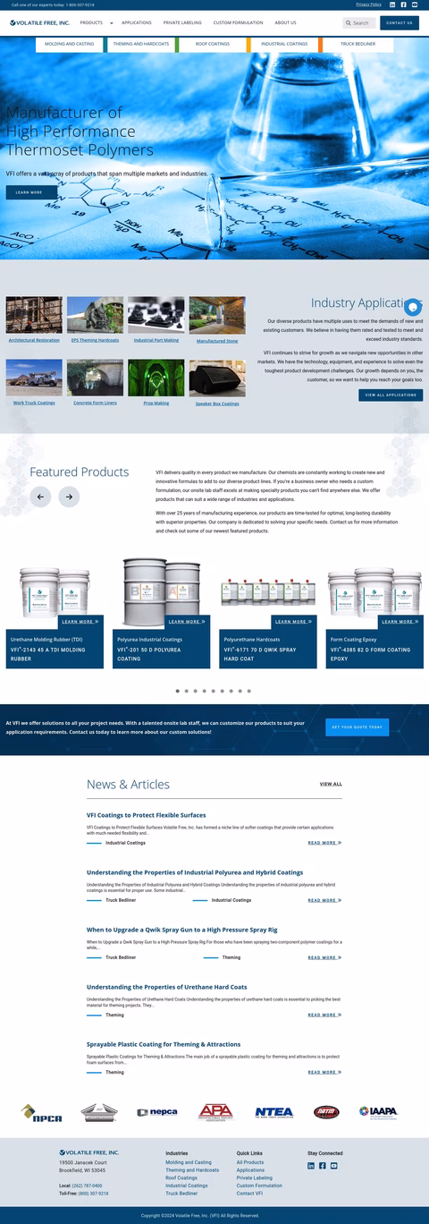 Volatile Free Inc Homepage 1440px