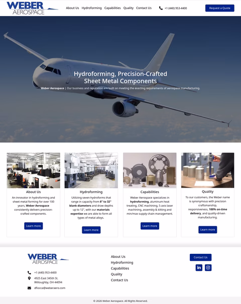 Weber-Aerospace Homepage 1440px